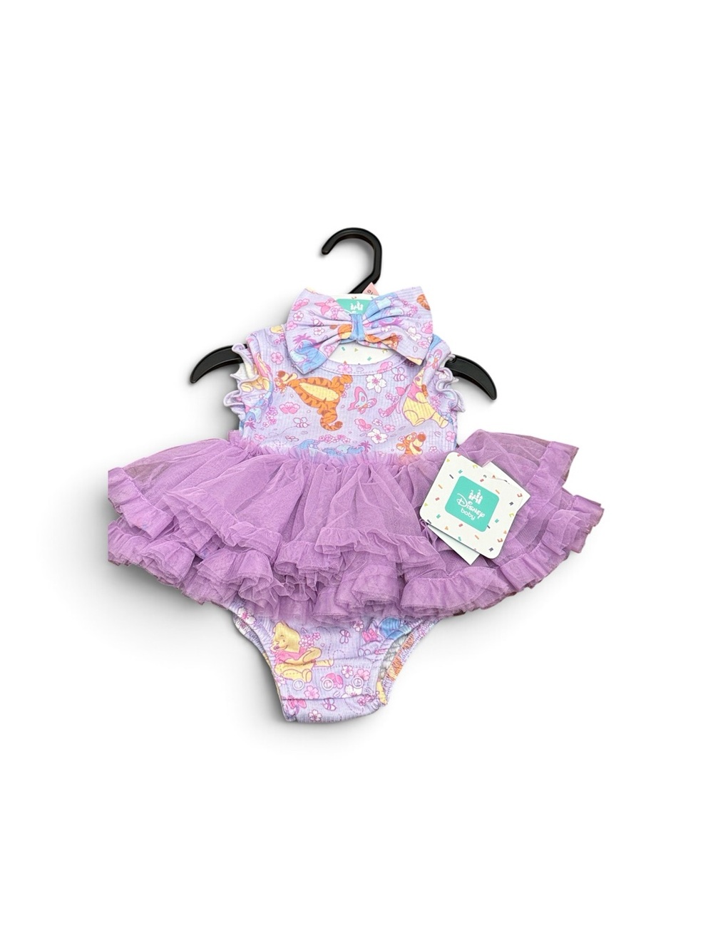 Disney Baby Purple Tutu lavender sunrise dress with Bow New size 0-3M